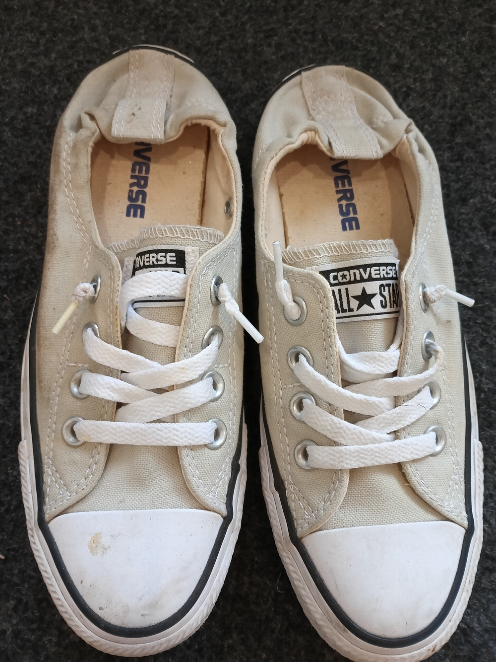 Converse Women's Classic Slip On Sneakers in Beige
